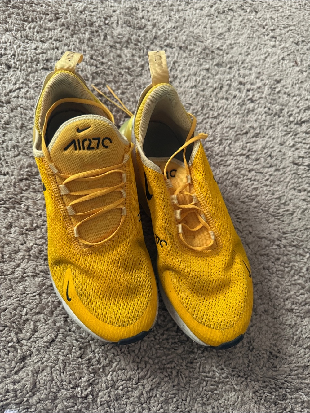 Nike Kids Bright Yellow Mesh Air270 Slip-On Sneakers